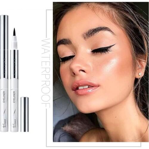 Black Liquid Eyeliner Waterproof Long-lasting Not Easy To Smudge Fine Quick-drying Eyeliner Pen Smooth Soft Tip Makeup Tool