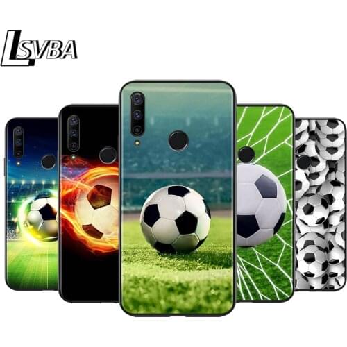 Black Soft TPU Cover Fire Sport Football for Honor 9X 9 Lite 8S 8C 8X 8A 8 2019 2020 7A 7S 7C Pro Phone Case