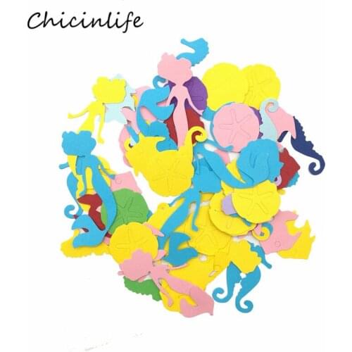 Chicinlife 100pcs/lot Mermaid Confetti Birthday Party Table Decoration Beach Party Supplies Girl favor