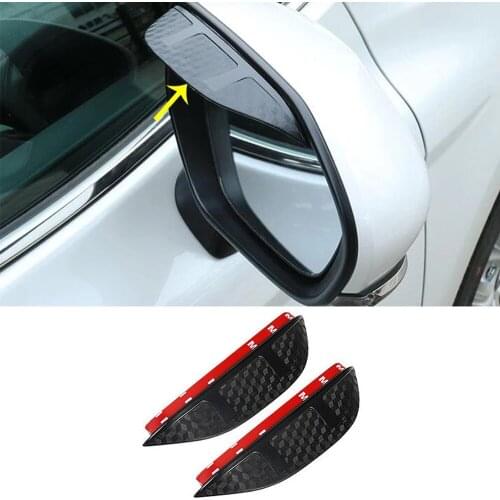 For Audi Q5 Q5L 2018 2019 2020 2021 Car Rear Rearview Side Glass Mirror Trim Frame Rain Shield Sun Visor Shade Car Styling