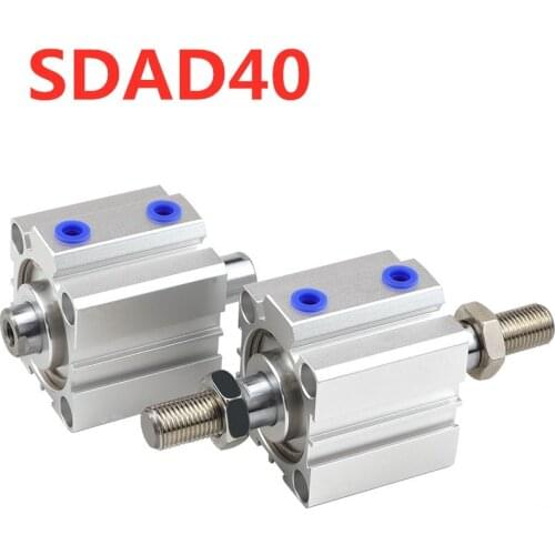 Double head SDAD pneumatic air thin cylinder SDAD40-5 SDAD40-10 SDAD40-15 SDAD40-20 SDAD40-25 SDAD40-30 SDAD40-35 SDAD40-40 SDAD