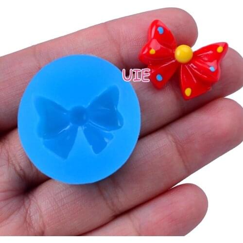 FYL422 12.6mm x 19.7mm Bowknot Bow Silicone Mold Fondant Cake Decoration Candy Resin Clay Earrings Necklace Craft Soap Candle