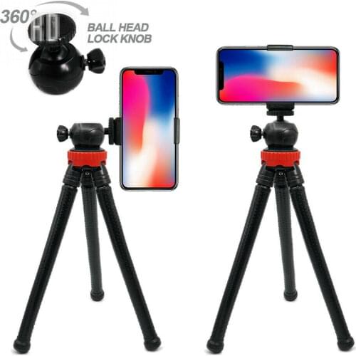 Octopus Action Camera Phone Flexible Mini Tripod Monopod Camera Travel Tripod with Wireless Action for Phone Gopro 5 6 7 Samsung
