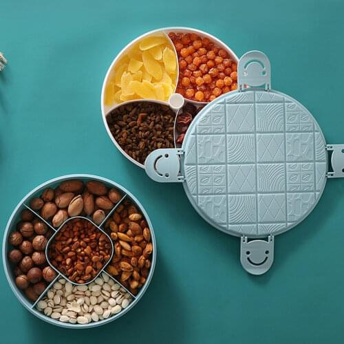 Snack Container Tray Divided Candy Nut Dish With Lid Snack Box Candy Tray Food Storage Box Candy Plates Dried Fruit Organizer