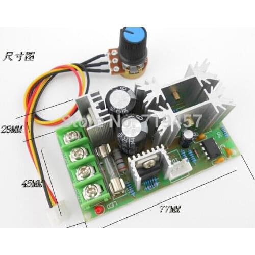 FREE SHIPPING 5PCS/LOT DC motor speed controller for high power 12V24V36V48V driver module PWM controller 20A current regulator