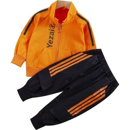 Boys Suit New Trendy Spring and Autumn Children Foreign Fashion Kids Sports Two-piece Suit Clothes Sets Tracksuits 1 2 3 4 Ages