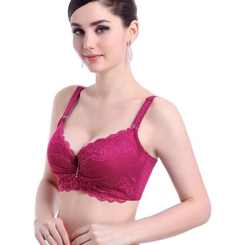 3/4 cup lace push up bra large size sexy women underwear thin section C D E bra for women lace thin cup push up bra dropshipping