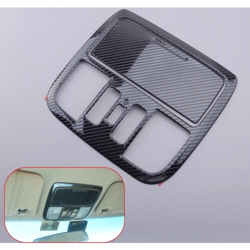 Carbon Fiber Look Front Roof Reading Light Button Cover Trim fit for Honda Accord Crosstour 2008-2013