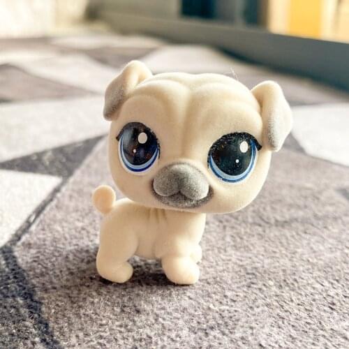 NEW Pet Shop Flocking Dog Rare Collection Figure Collie Animals Loose Cute Kid Toys Figure Y20102201