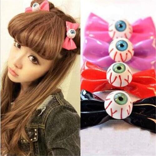 2pcs Fashion Leopard Solid Hair Clip Eyes Punk Bow Barrettes Hair Accessories for Girls Hairpins Candy Color Hairgrips Gift