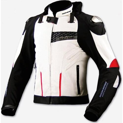 Scooter Motocross ATV Bike Off-road Komine jk015 Motorcycle White Black Jackets With Protector