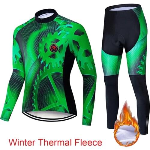 Men Winter Thermal Cycling Clothing 2021 New teleyi Long Sleeve Cycling Jersey Set Ropa Ciclismo MTB Bike Maillot Bicycle Wear