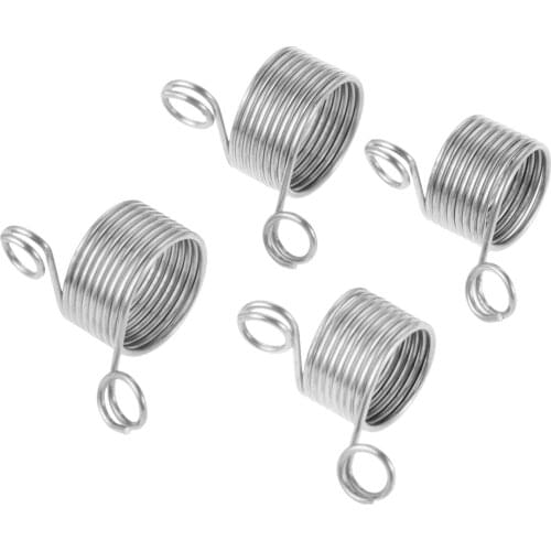 2pcs Knitting Thimble Stainless Steel Ring Crocheting Weaving DIY Yarn Holder 2.0cm/1.7cm Diameter Spring Needle Guide Hicello