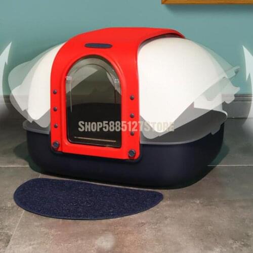 Cat Litter Pan Fully Enclosed Extra Large Anti Splash Cat Toilet Deodorization And Deodorization Kitten Litter Pan Cat Products