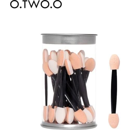 O. Tw o.o 25 Sticks Double Headed Sponge Eyeshadow Brush Rod Eye Makeup Tool Five-Color Selectable