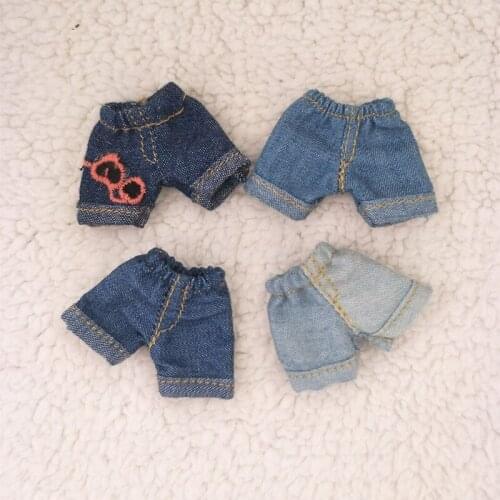 Doll clothes Ob11,GSC,molly,1/12bjd doll clothes denim jacket casual coat Denim Shorts Jeans doll accessories