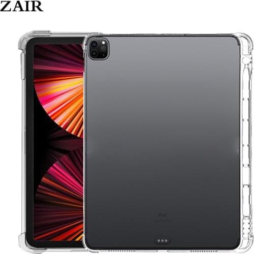 Silicone Case For iPad Pro 11 2021 A2459 A2031 Cover With Pencil Holder For iPad Pro 11 2018 2020 2021 Ultra Slim Soft Shell