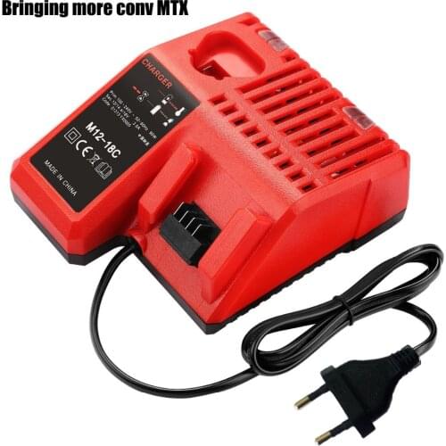 110-240V Li-ion Battery Charger for Milwaukee M12 M18 48-11-1815 48-11-1828 48-11-2401 48-11-2402+1PCS USB Adapter free shipping