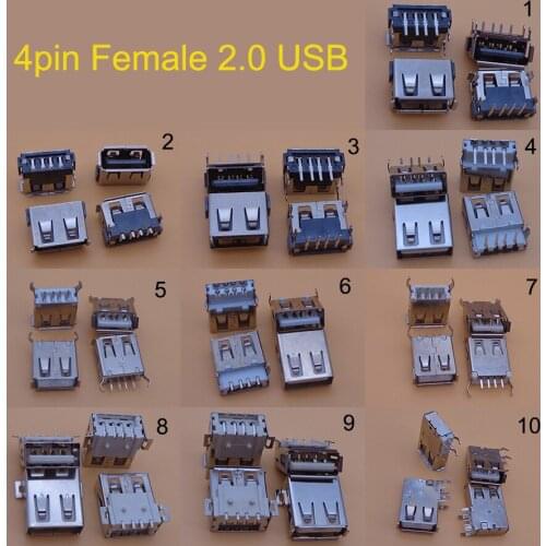 10-100pcs/Lot Micro USB 2.0 4Pin A Type Female Socket Connector 4 Pin Charging Port Jack For Data Transmission Dock Plug Power