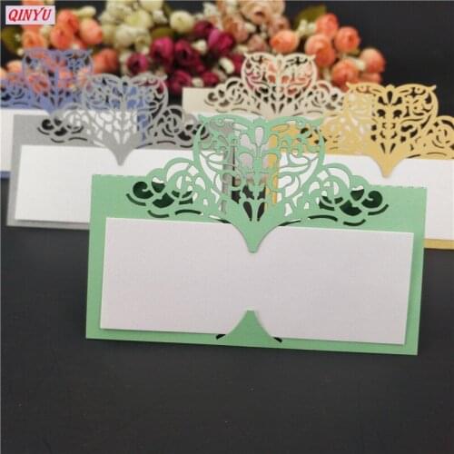 10PCS new muti colors table decoration card Personalized Place card name card for party and wedding favor with no Rhinestone 6Z