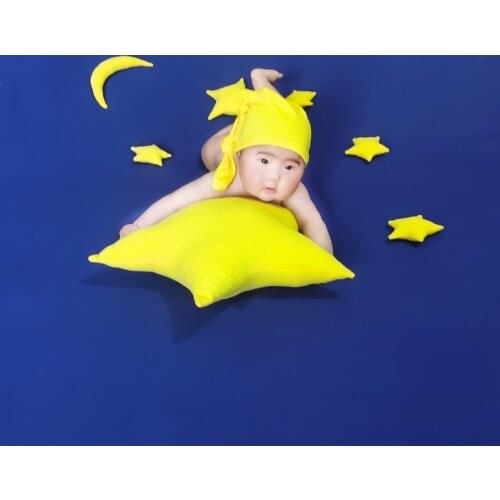 2/7 Pcs Baby Posing Stars Pillow Hat Set Newborn Photography Props Infants Photo Shooting Accessories For 0-4 Month Baby