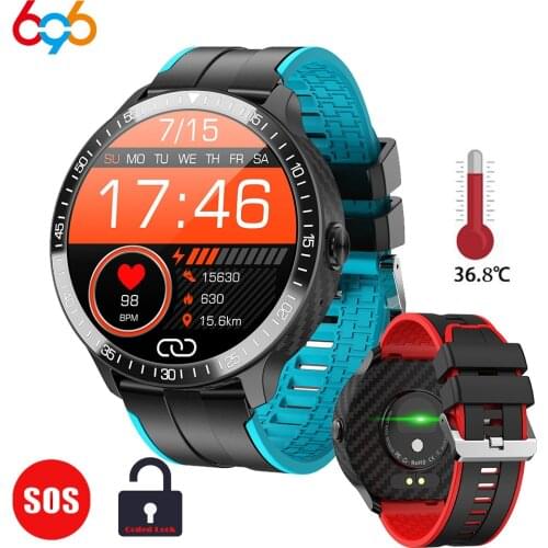 2021 New Technology SOS Call Smart Watch Waterproof Bluetooth Call Blood Pressure Heart Rate Sports Thermometer Smartwatch Band