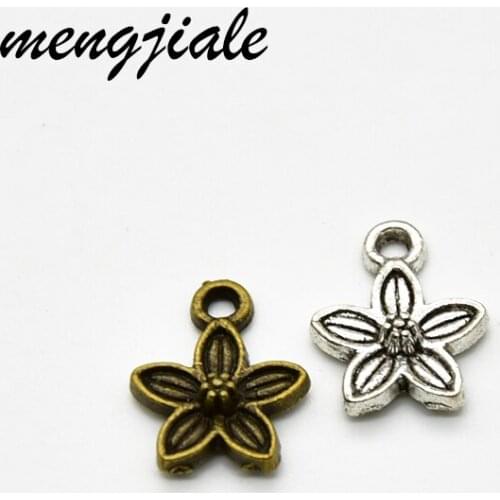 30pcs Hot sell alloy metal Flower charms for Womens jewelry necklace pendant bracelet findings 14*11*4mm