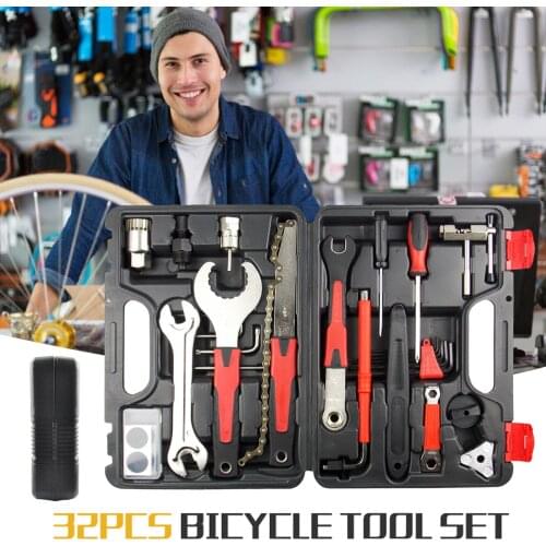 32PCS Bicycle Multifunctional Repair Tools Kit MTB Bike Chain Breaker Tools Accessories Set