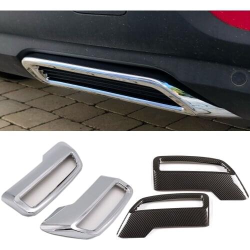 Car ABS Exhaust Pipe Cover Rear Exhaust Muffler Pipe Cover Stickers For Peugeot 3008 4008 5008 2017-2021 Car Accessories