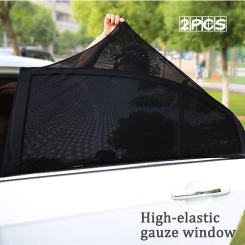 2pcs Car Styling Accessories Sun Shade Auto UV Protect Curtain Side Window Sunshade Mesh Sun Visor Protection Window Films