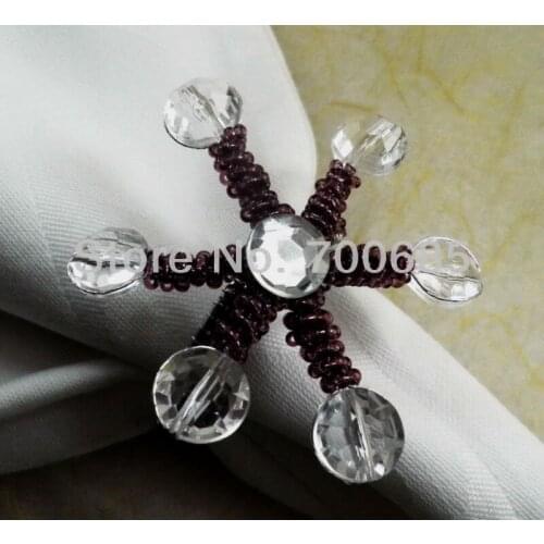 Beaded wedding napkin ring, napkin holder, decoration napkin ring