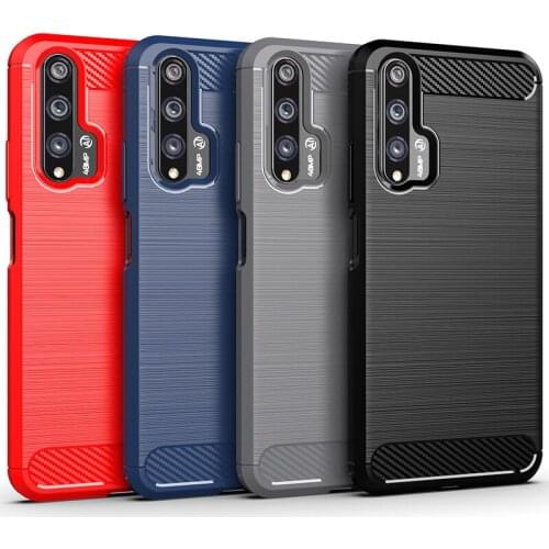 For Huawei Honor 10 Lite 10i 8A 8X Play 7C 6C 7A Pro Case Carbon Fiber Cover Full Protection Phone Case Cover Shockproof Bumper