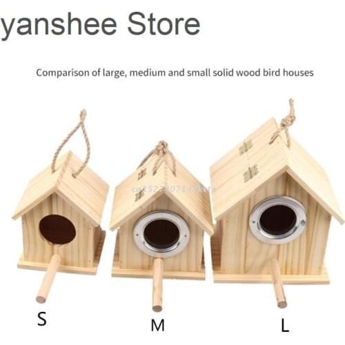 Wooden birdhouse, parrots and pets, birds nest cage, r9ca decorative box