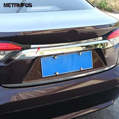 For Toyota Corolla Sedan 2019 2020 2021 Carbon Fiber Rear Trunk Streamer Tail Gate Door Molding Trim Accessories Car Styling