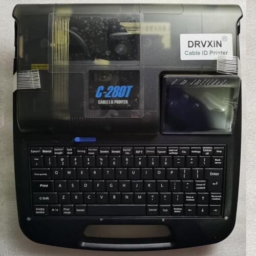 DRVXIN U disk import C-280T English display PVC Tube Printer, electronic lettering mechine ,Cable ID Printer