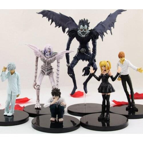 6 Styles Anime Figurine Death Note Action Figure Ryuuku Yagami Light Killer Rem Misa Amane Ryuk PVC Model Toy Gift Full Set