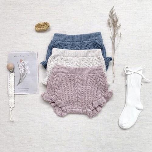 2021 New boys girls knitted shorts cotton autumn winter soft fashion babys shorts
