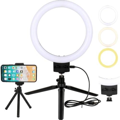 9 inch / 23.4cm Led Ring Light Photography Selfie Ring Lamp For Youtube Makeup Video Light With Tripod For Phone