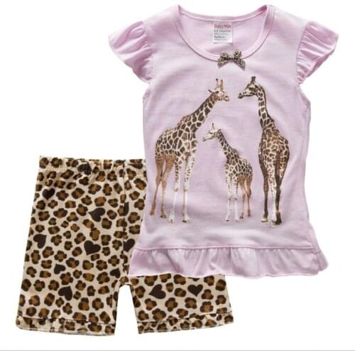 Family style Children Pajama Sets Short Sleeve Cotton Sleepwear Nightwear Boys Girls Pyjamas Home Kids Pijamas Set 2-7Y