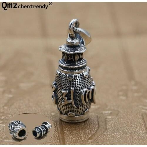 Vintage Gawu Box Pendant S925 Sterling Silver 100% Genuine Solid Thai Silver Necklace For Women Men Sarira Buddhism Jewelry