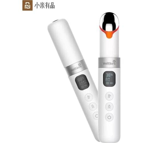 Youpin WéllSkins LCD Display Color Light Eyes Massager Wand USB Eye Beauty Stick Heated Black Gallstone Magnetic Vibration