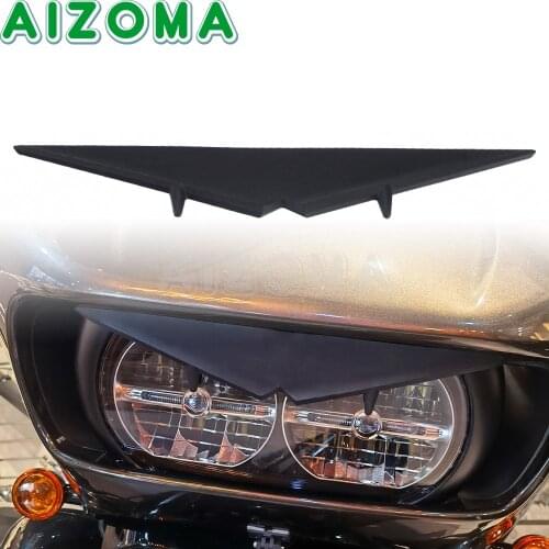 Moto Headlight Fairing Sticker Trim Bezel Headlamp Cover For Harley Road Glide Models 2015-2021 Head Light Stickers Decoration