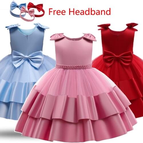 0-24 Months Baby Girls Dress Bridesmaid Dress Toddler Girls Clothes Infant Girls Birthday Party Princess Dresses Red Dress
