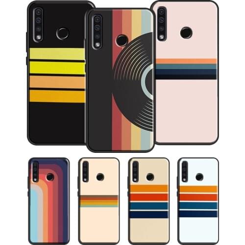 Rainbow Retro Stripes Pink Case For Huawei Honor 10i 9X 8X 7X V20 9 10 20 Lite 7A Pro 7C 8A 8C Y9 Y7 Y6 2019 Nova 5T