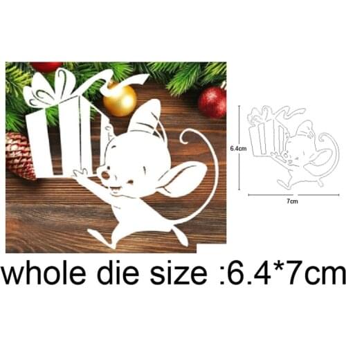 Christmas Box Mouse Metal Cutting Dies Scrapbooking Stencils dies DIY Paper Cards Decor Embossing Die Cuts Craft Dies 2020 NEW