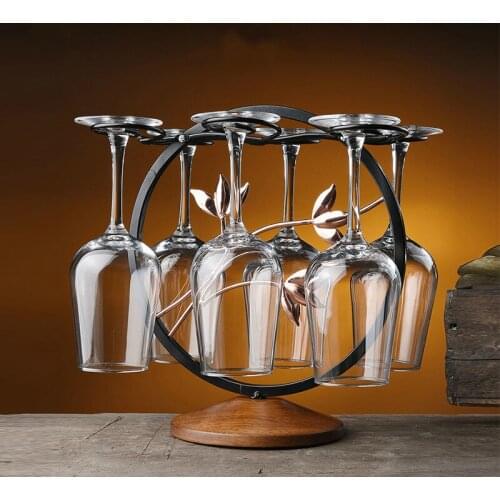 Detachable Wrought Iron Tools Glass Hanger Retro Holder Champagne Bars Drying Rack Storage Wine Kitchen Stemware Glass Holder