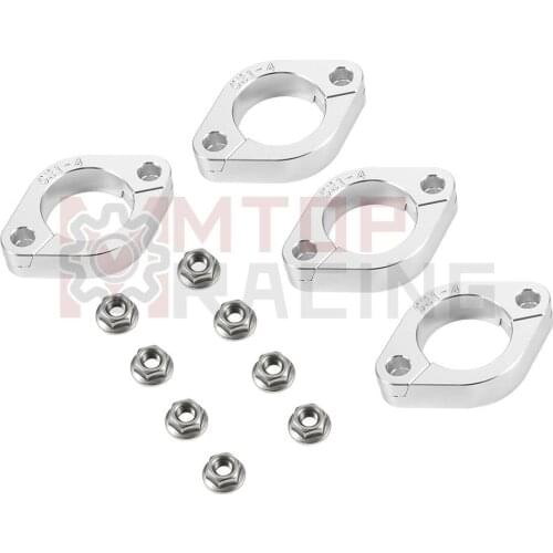 Silver Exhaust Flange For Kawasaki ZXR750 (1989 90 91 92 93 94 1995) Ninja ZX-9R (1994 95 96 1997) ZRX400 (1994-2008) 2000 01 02
