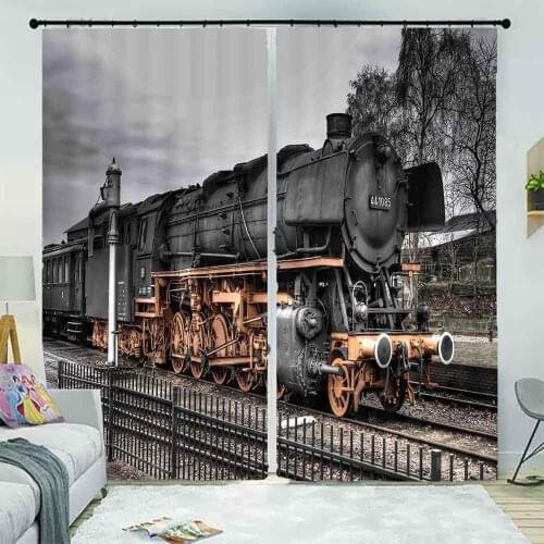 Custom Train Curtain 3D Curtain Luxury Blackout Window Curtain Living Room Bedroom Simple Curtain Design