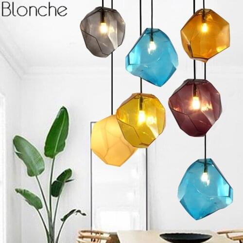 Modern Pendant Lights Glass Hanglamp for Dining Room Kitchen Home Decor Lighting Fixtures Loft Industrial Iuminarias Led Lamp