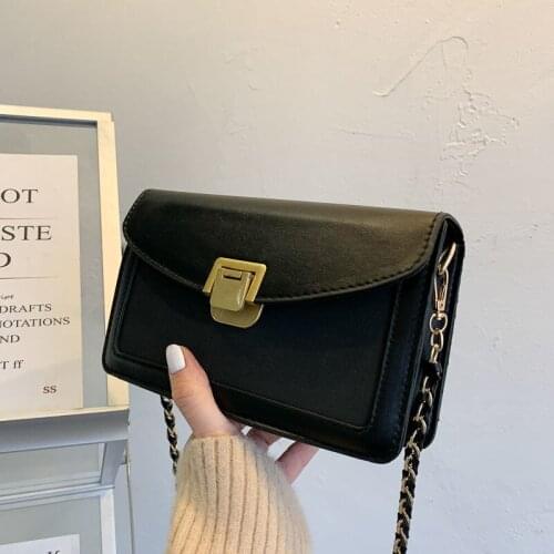 Crossbody Bags for Women Handbag Shoulder Bags Purse Fashion 2021 New Luxury Bag PU Leather Retro Chain Solid Color All-match